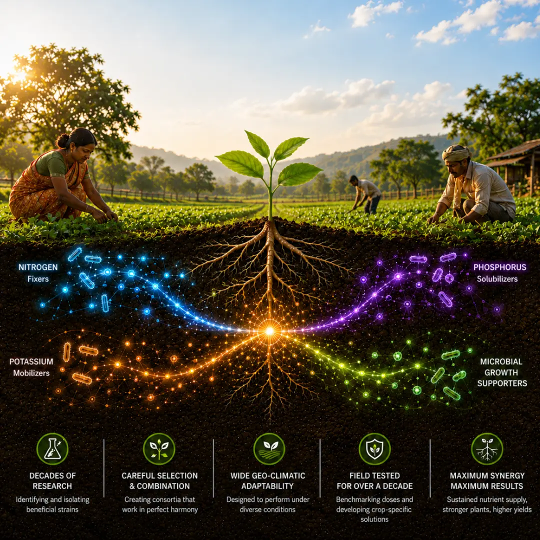 Microbial synergy across a farmland landscape