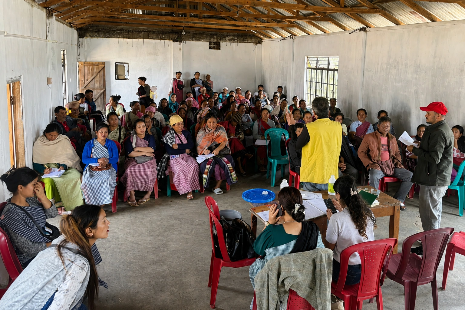 Training session with a farming community