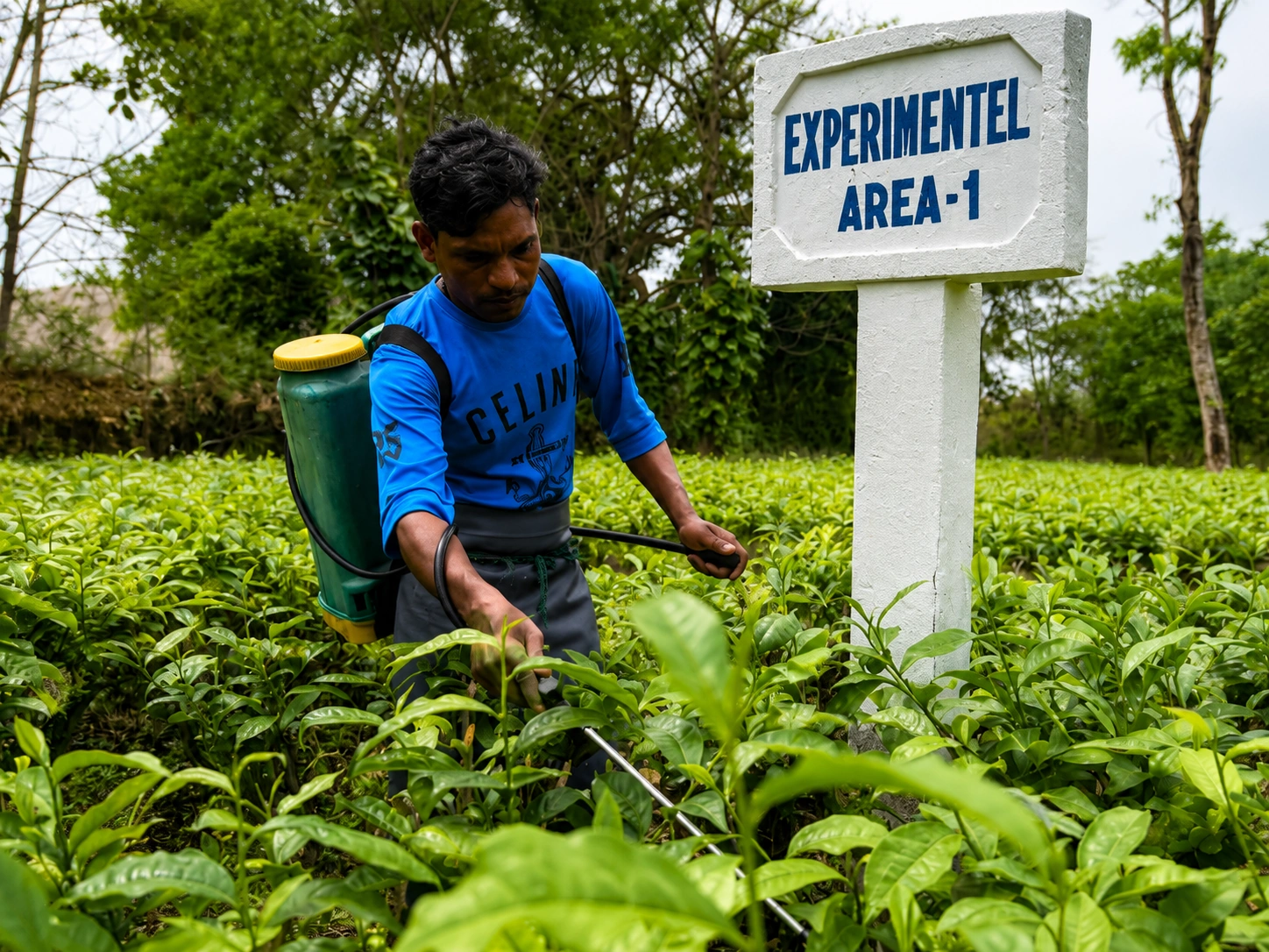 Tea plantation in the hills where the BOMLife package of practice is implemented